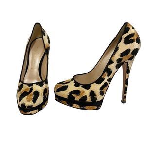 CASADEI Cheetah Print Platform Heels